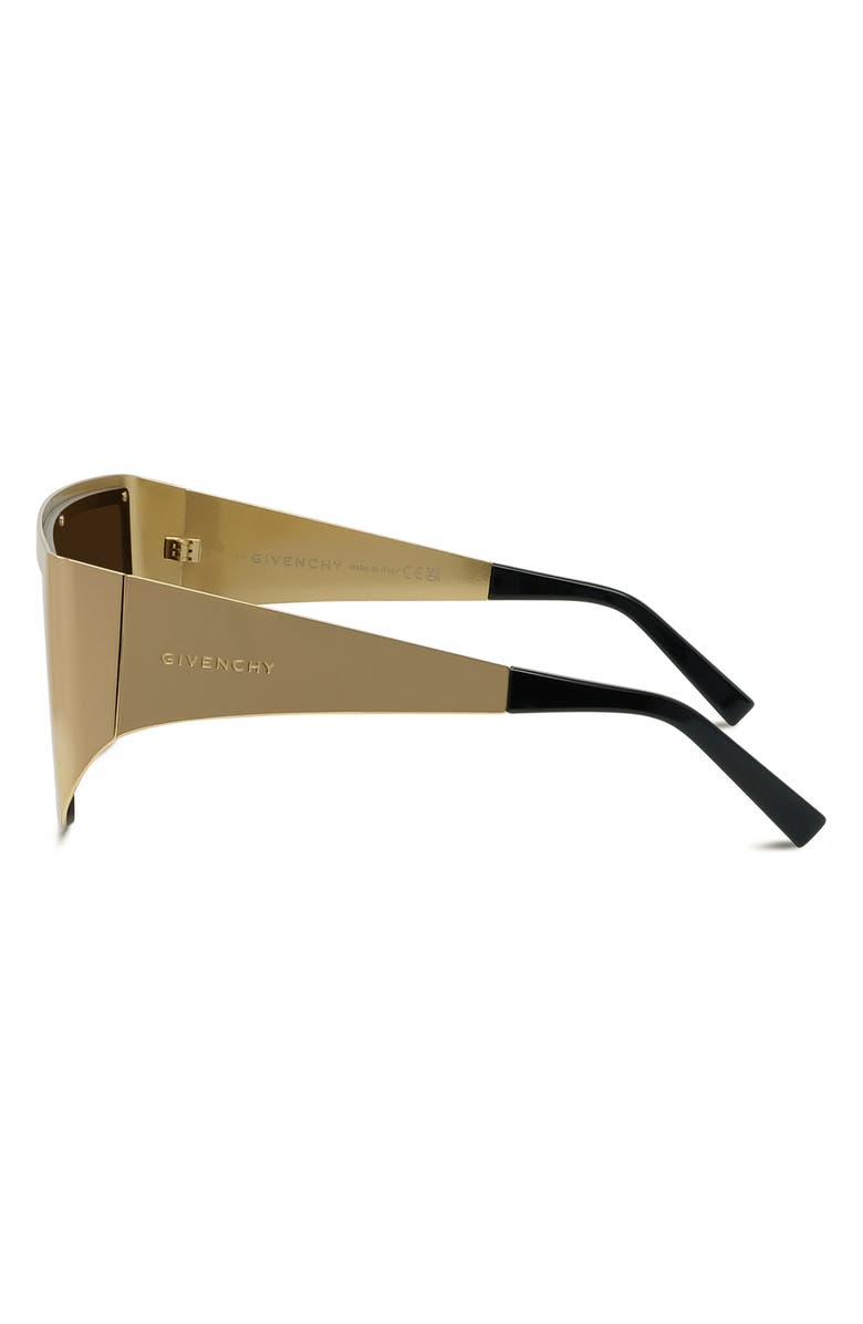 Givenchy GV 131mm Square Mask Sunglasses, Alternate, color, Gold / Brown