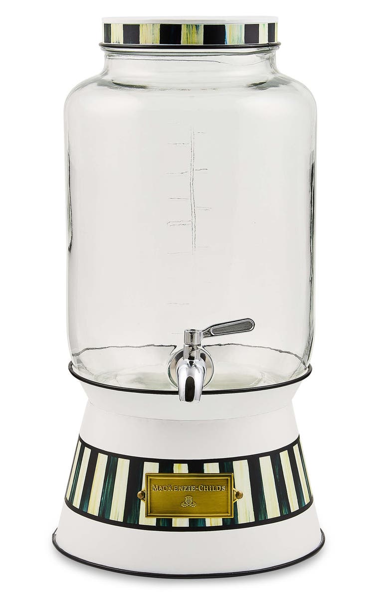 MACKENZIE CHILDS Spectator Galvanized Beverage Dispenser, Main, color, Black