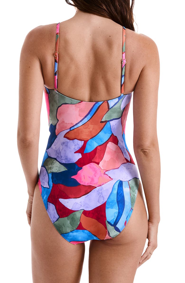 Mimi Flamingo Finn One-Piece Swimsuit, Alternate, color, Indigo