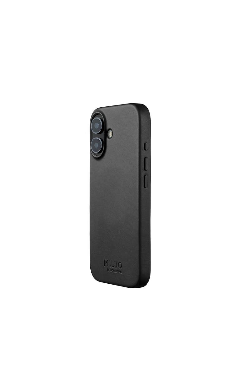 MUJJO Full Leather Case for iPhone 17, Alternate, color, Black