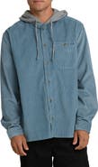 Billabong Baja Hooded Cotton Corduroy Button-Up Shirt