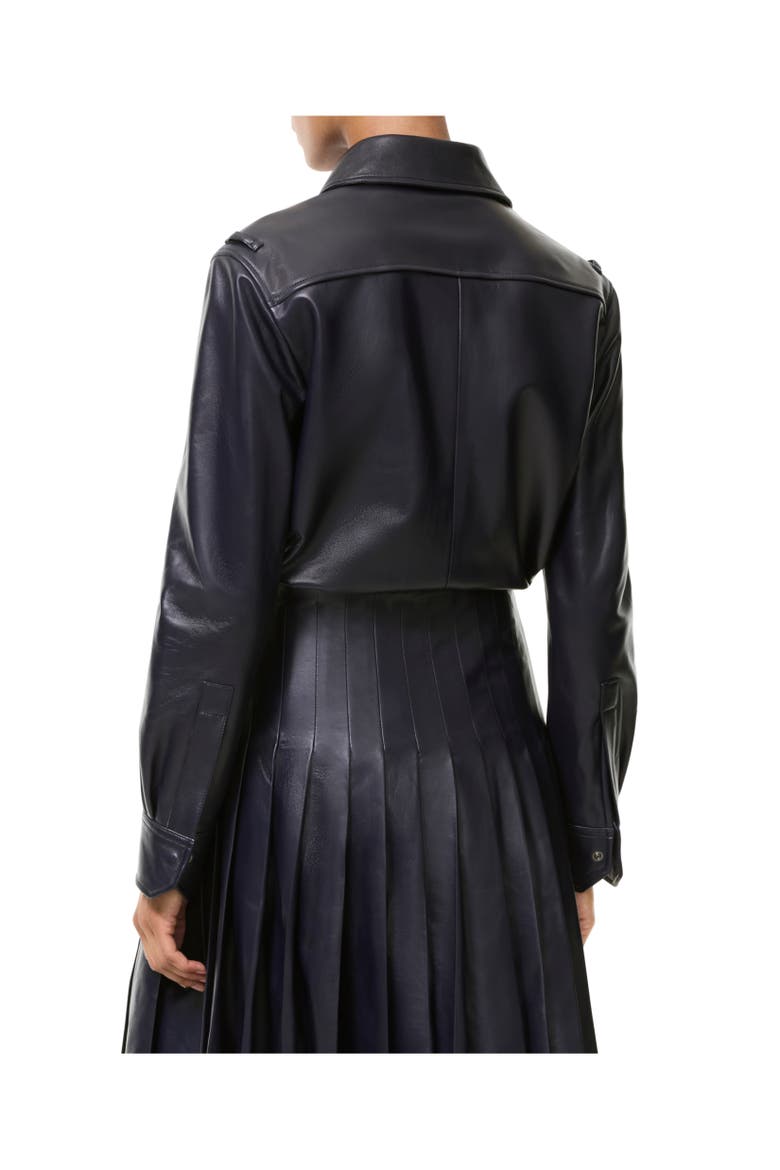 Classic Fit Leather Shirt, Alternate, color, Iris purple
