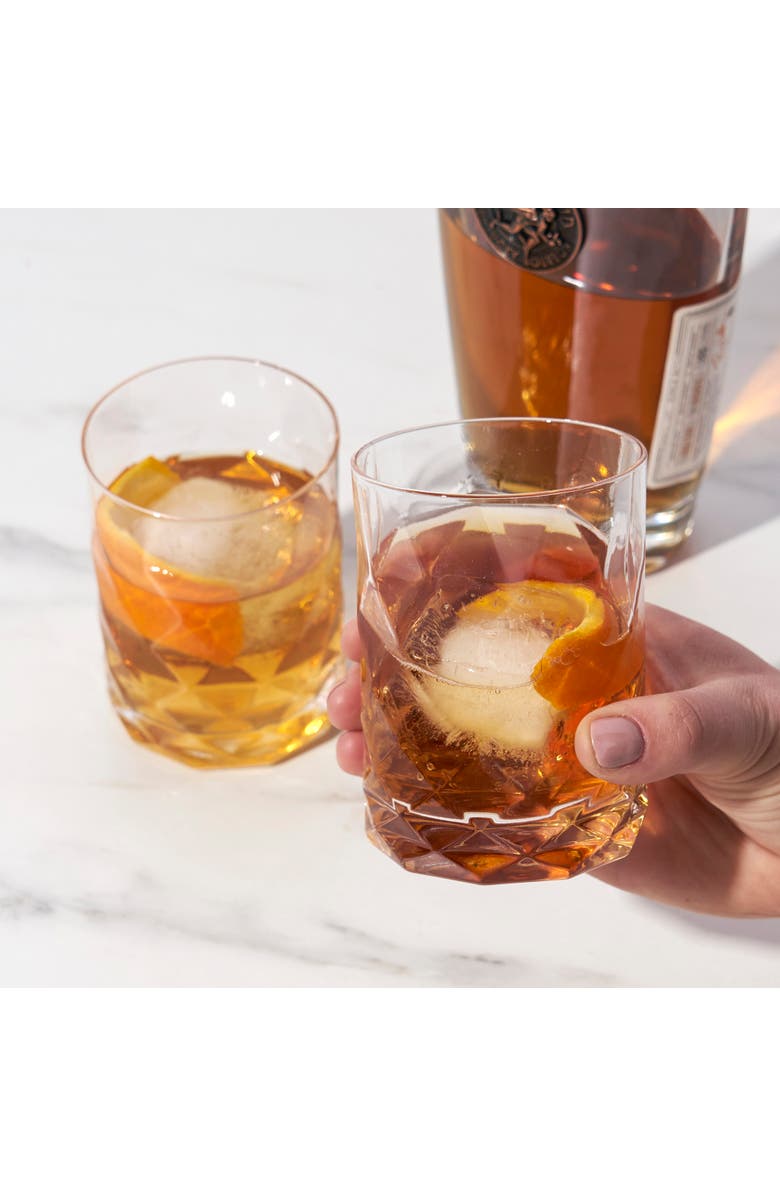 Viski Gem Crystal Tumblers Set of 2, Alternate, color, Clear