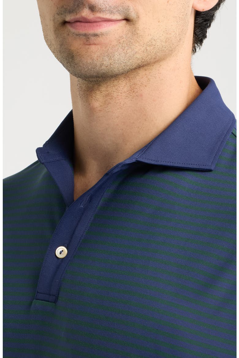 Lyons Stripe Long Sleeve Performance Jersey Polo, Alternate, color, NAVY