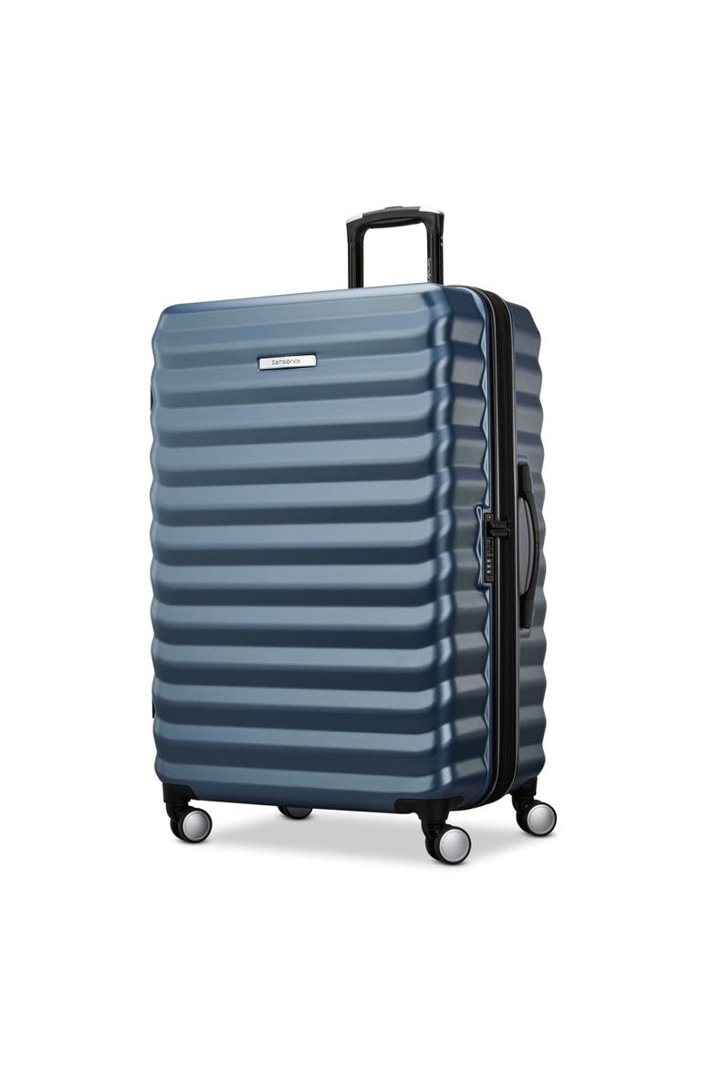 Element Hardside Expandable 28" Large Checked Spinner Luggage, Main, color, Captains Blue