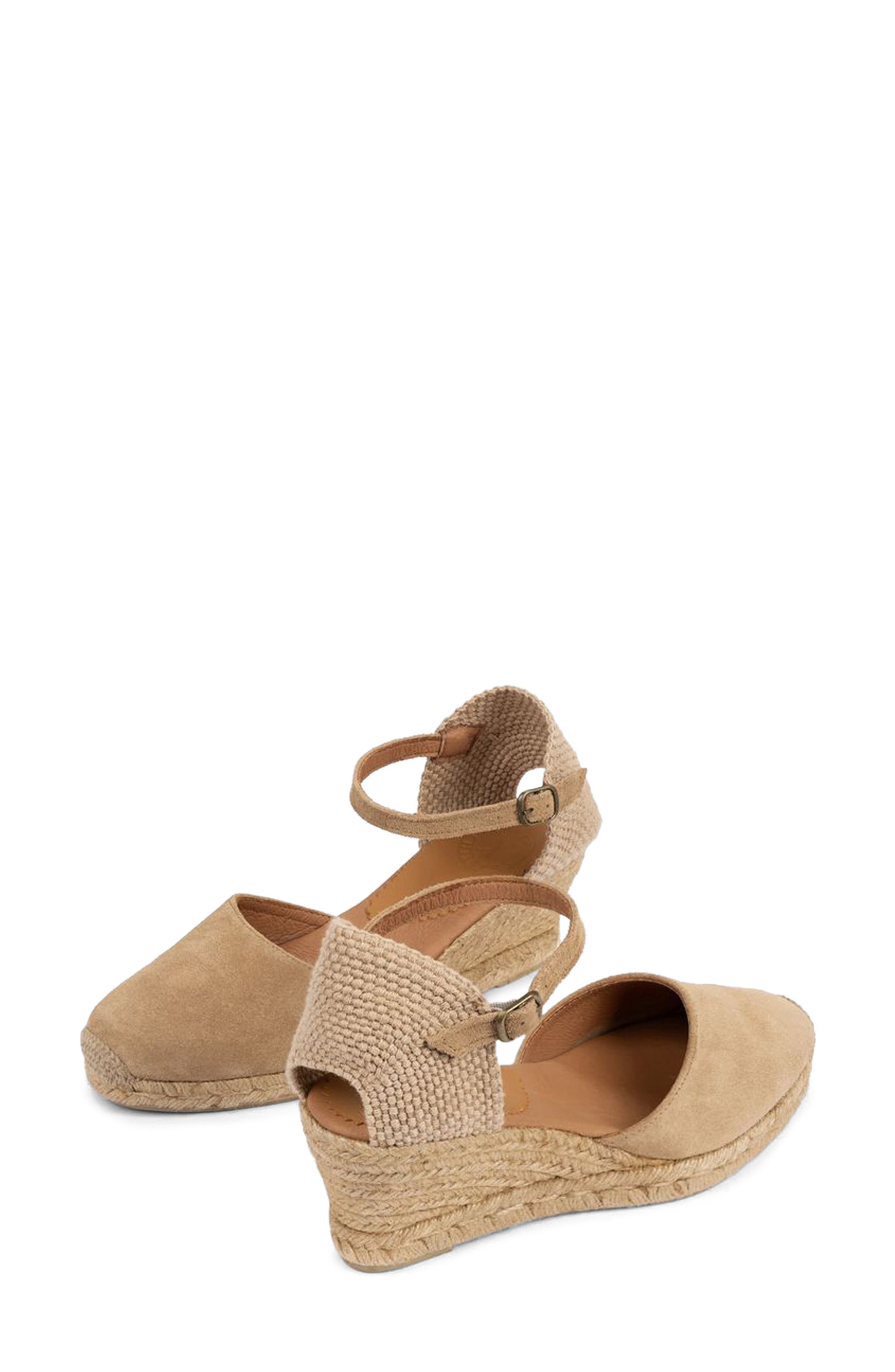 Penelope Chilvers Ankle Strap Espadrille Platform Wedge Pump, Alternate, color, Sand