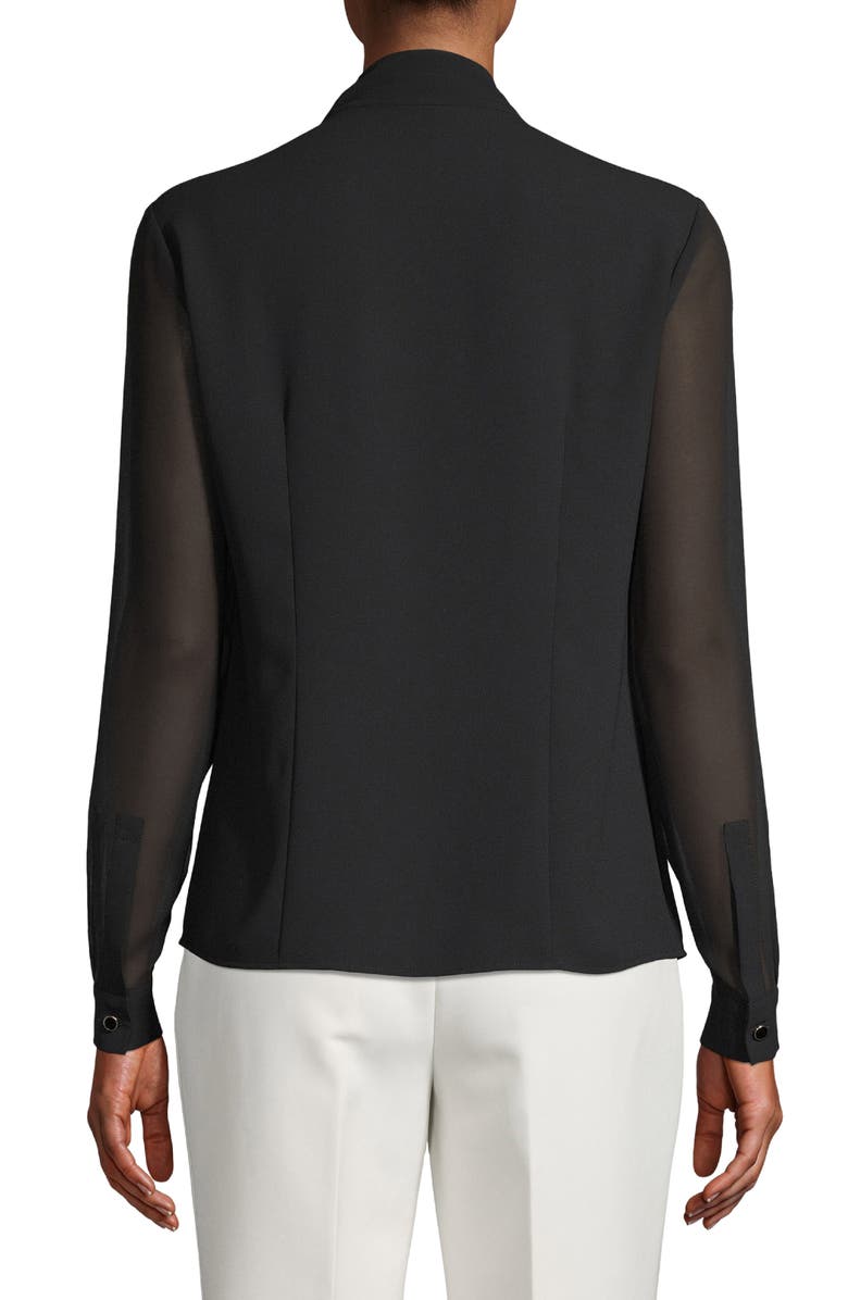 Anne Klein V-Neck Tie Front Blouse, Alternate, color,