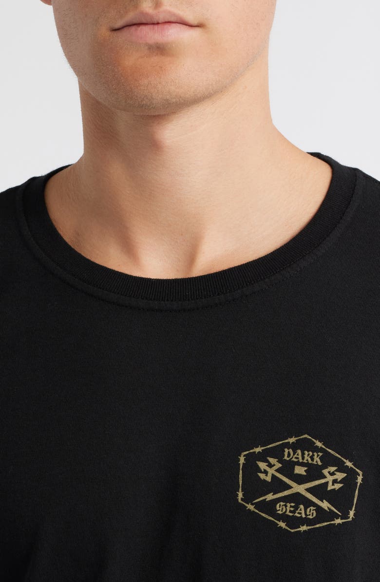 DARK SEAS No Trespassing Cotton Graphic T-Shirt, Alternate, color, Black