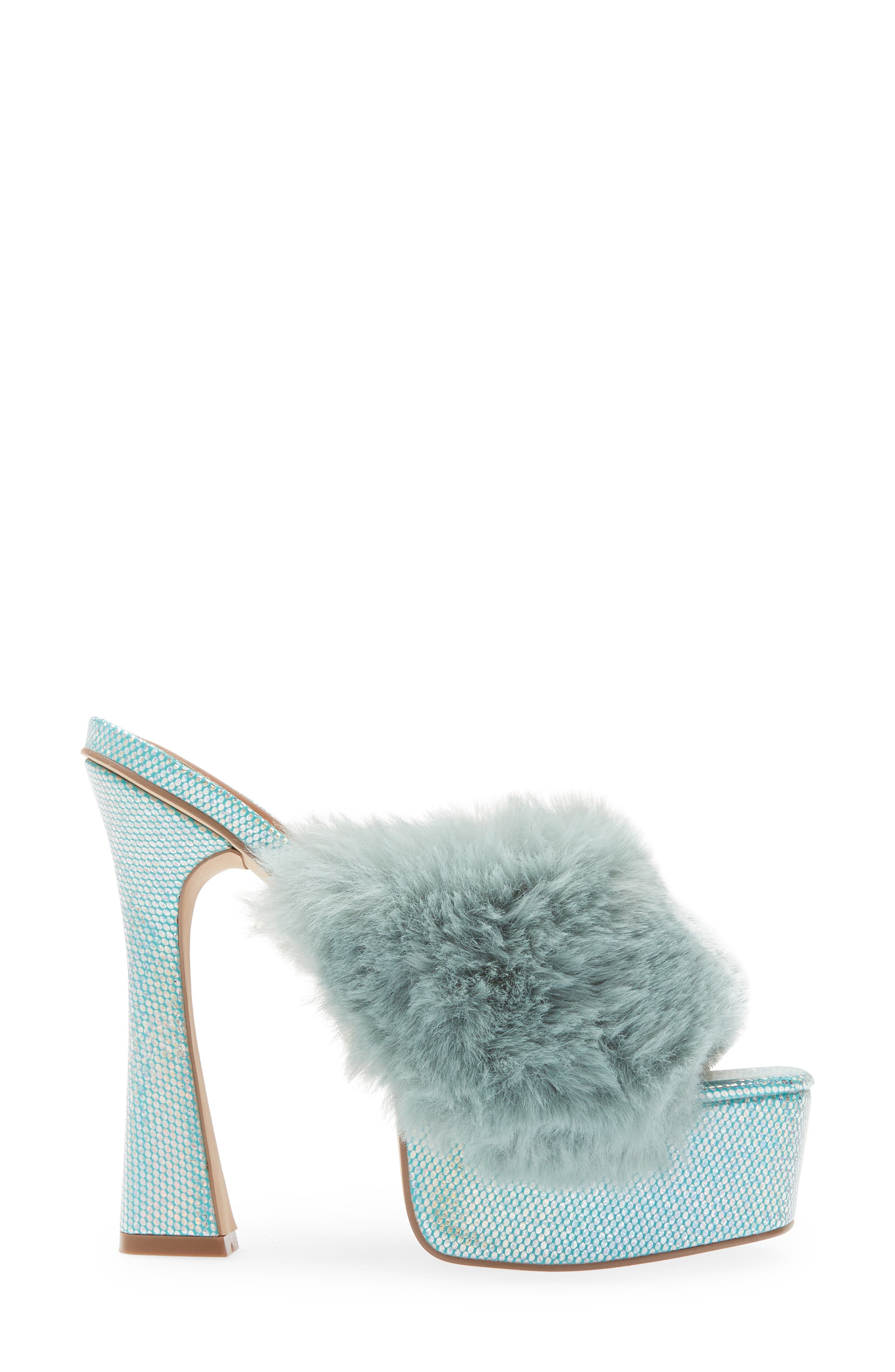 Kurt Geiger London Kensington Faux Fur Platform Sandal, Alternate, color, 