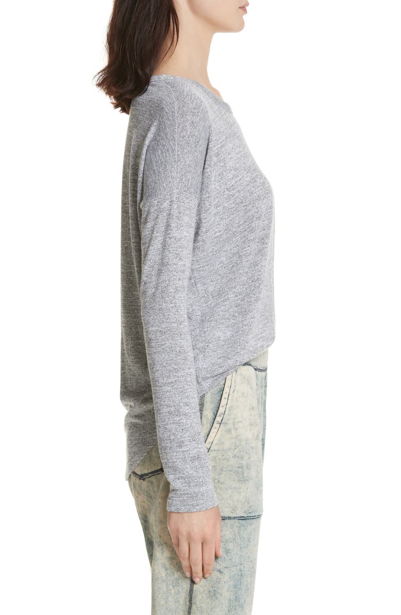 rag & bone The Knit Long Sleeve Tee, Alternate, color, Light Heather Grey