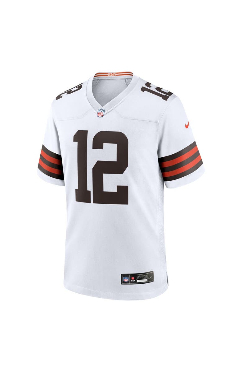 Nike Men's Nike Shedeur Sanders White Cleveland Browns 2025 NFL Draft Game Jersey, Alternate, color, White
