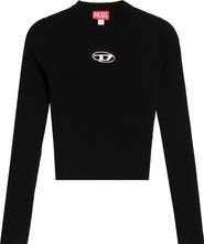 DIESEL® M-Valari Logo Cutout Rib Top