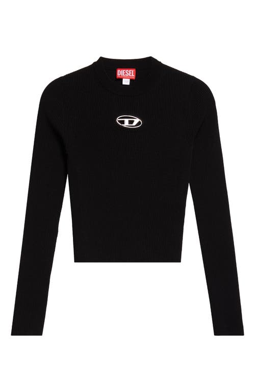 Diesel M-valari Ribbed Sweater In Black