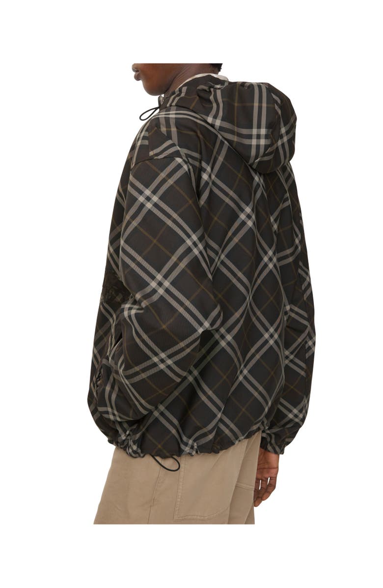 Burberry Reversible Check Hooded Jacket, Alternate, color, Truffle Brown