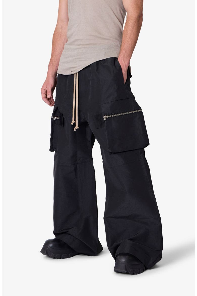 Baggy Rave Zip Cargo Pants, Alternate, color, BLACK