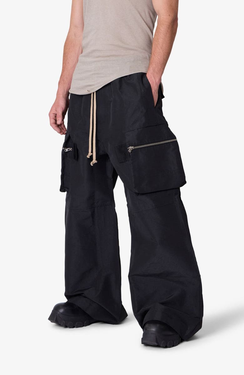 mnml Baggy Rave Zip Cargo Pants, Alternate, color, Black