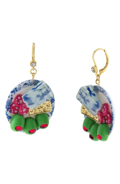 Cheese Plate Statement Earrings