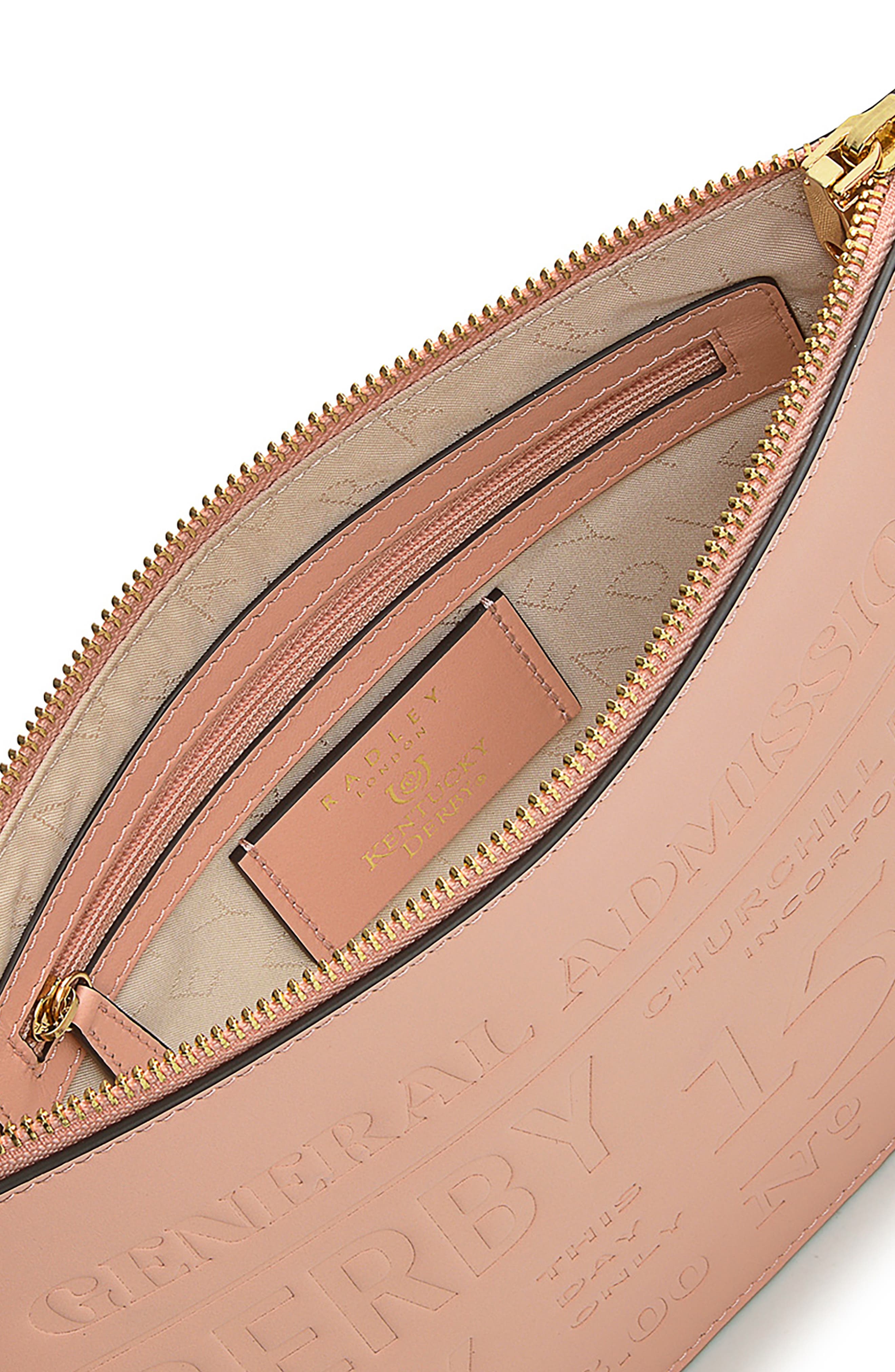 Radley Kentucky Derby Zip Pouch, Alternate, color, Dusty Rose