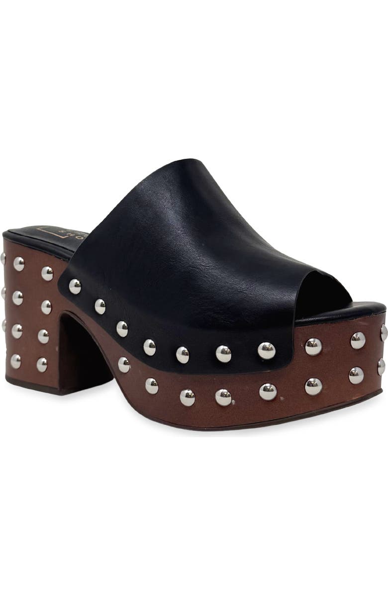 SHUSHOP Holly Platform Slide Sandal, Main, color, Black