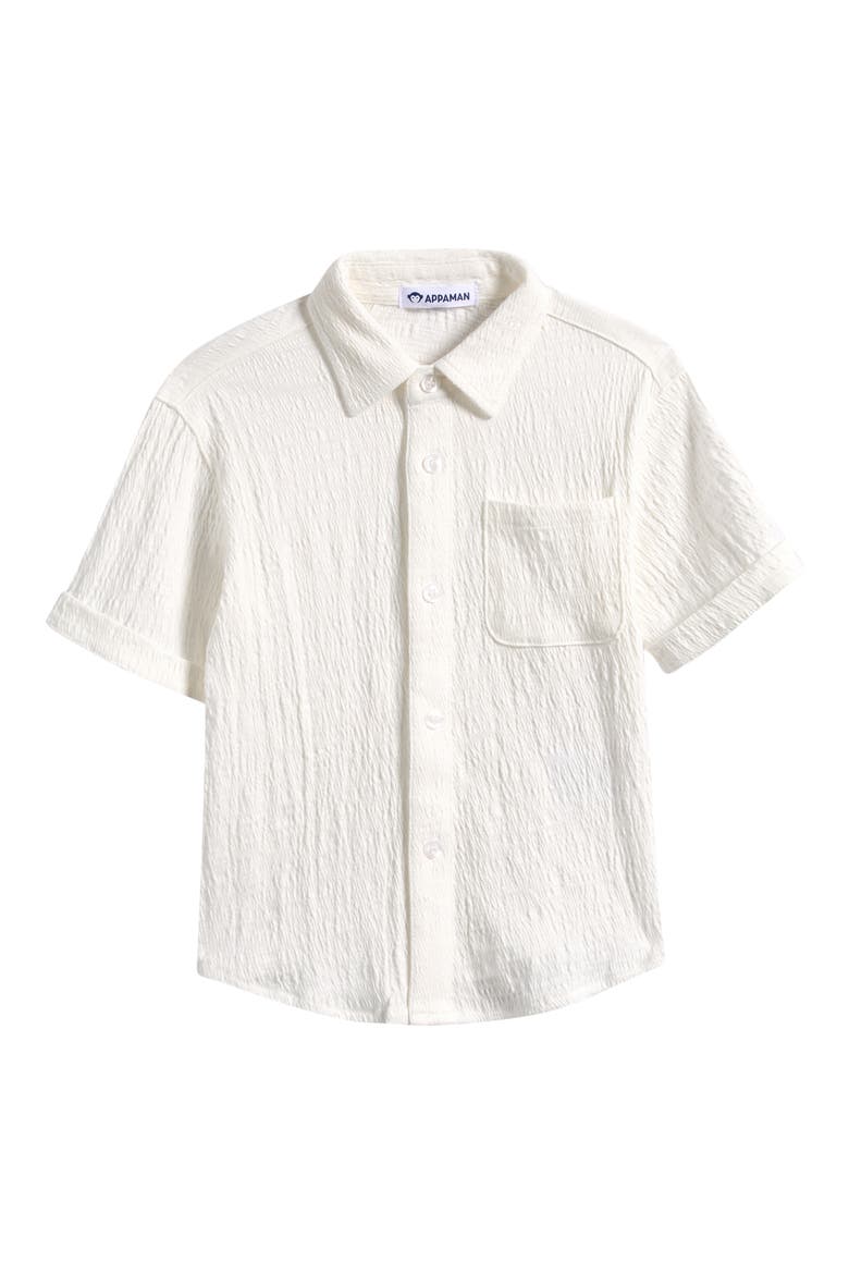 Kids' Beach Short Button-Up Shirt, Main, color, WHITE