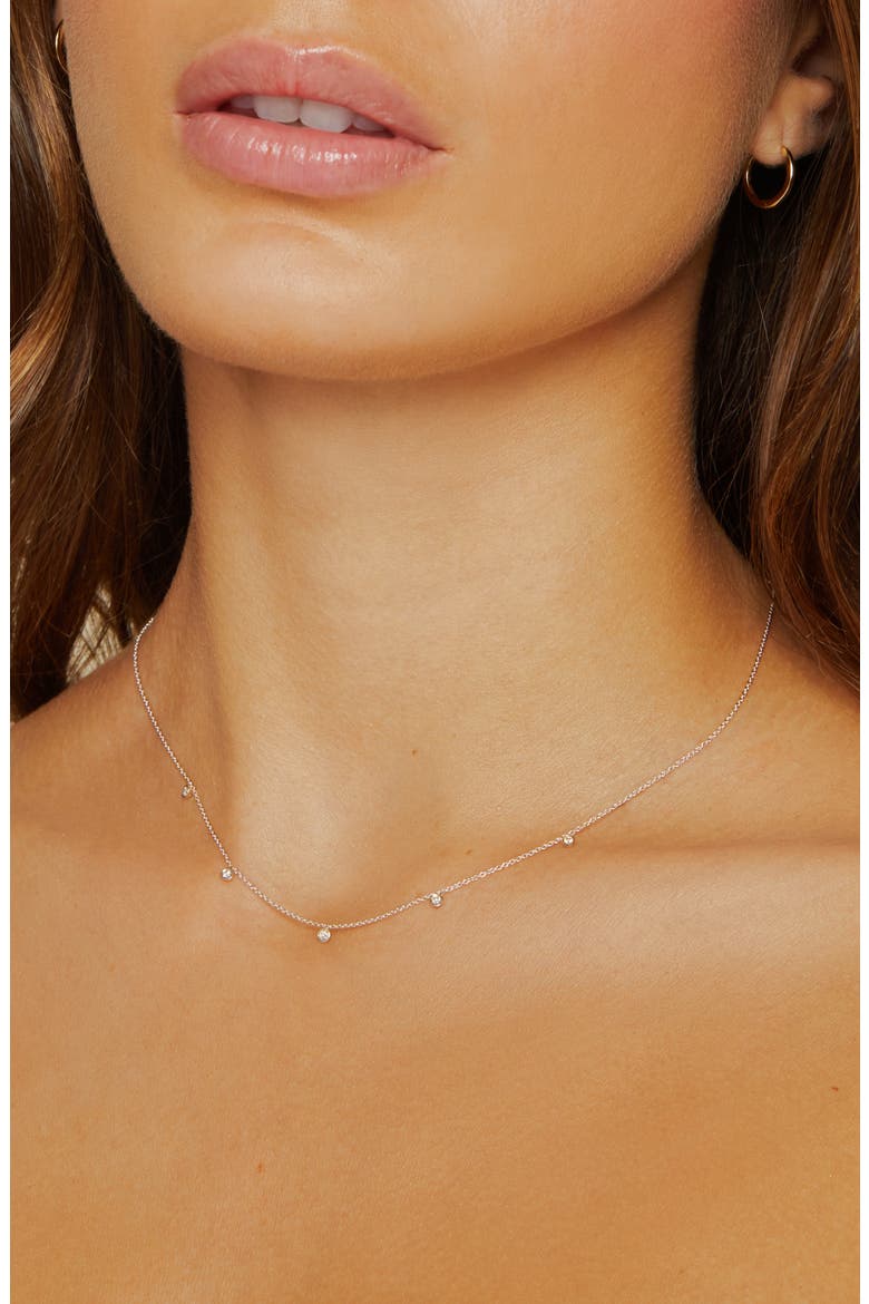 Diamond Necklace, Alternate, color, 14K WHITE GOLD