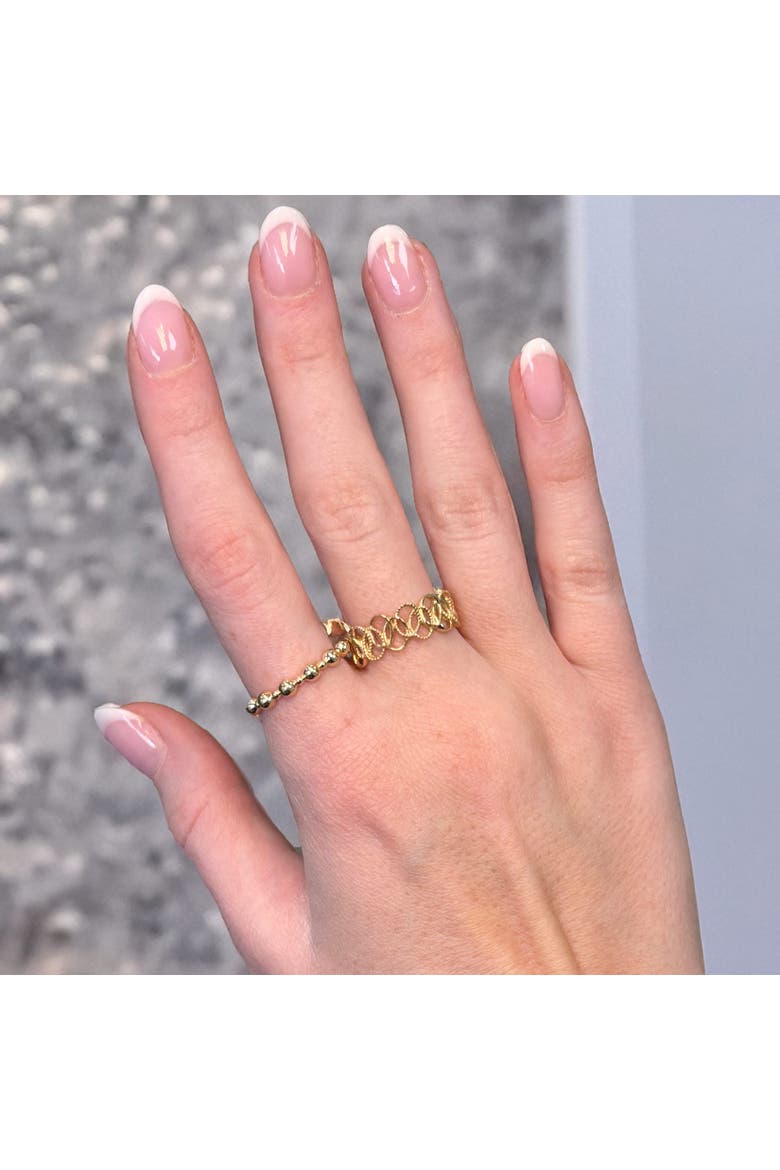 Gold Ball Bead Ring, Alternate, color, Yellow Gold