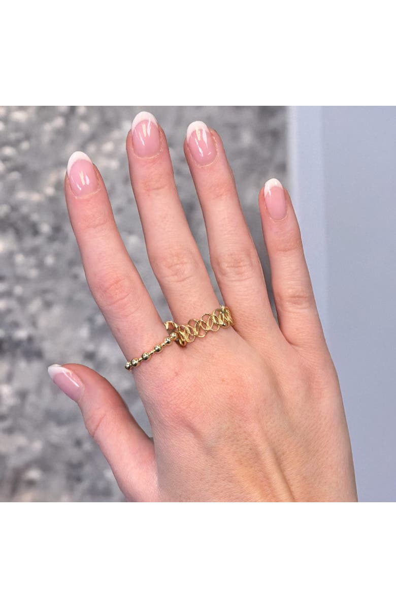 The Lovery Fine Jewelry Interlocking Oval Ring, Alternate, color, Yellow Gold