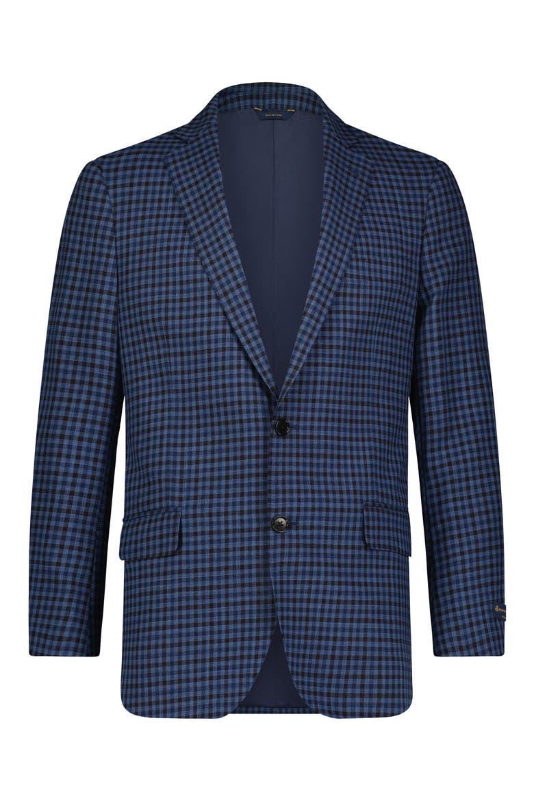 Hopsack Regent Fit Wool Sport Coat, Main, color, NVYMULTIGINGHAM
