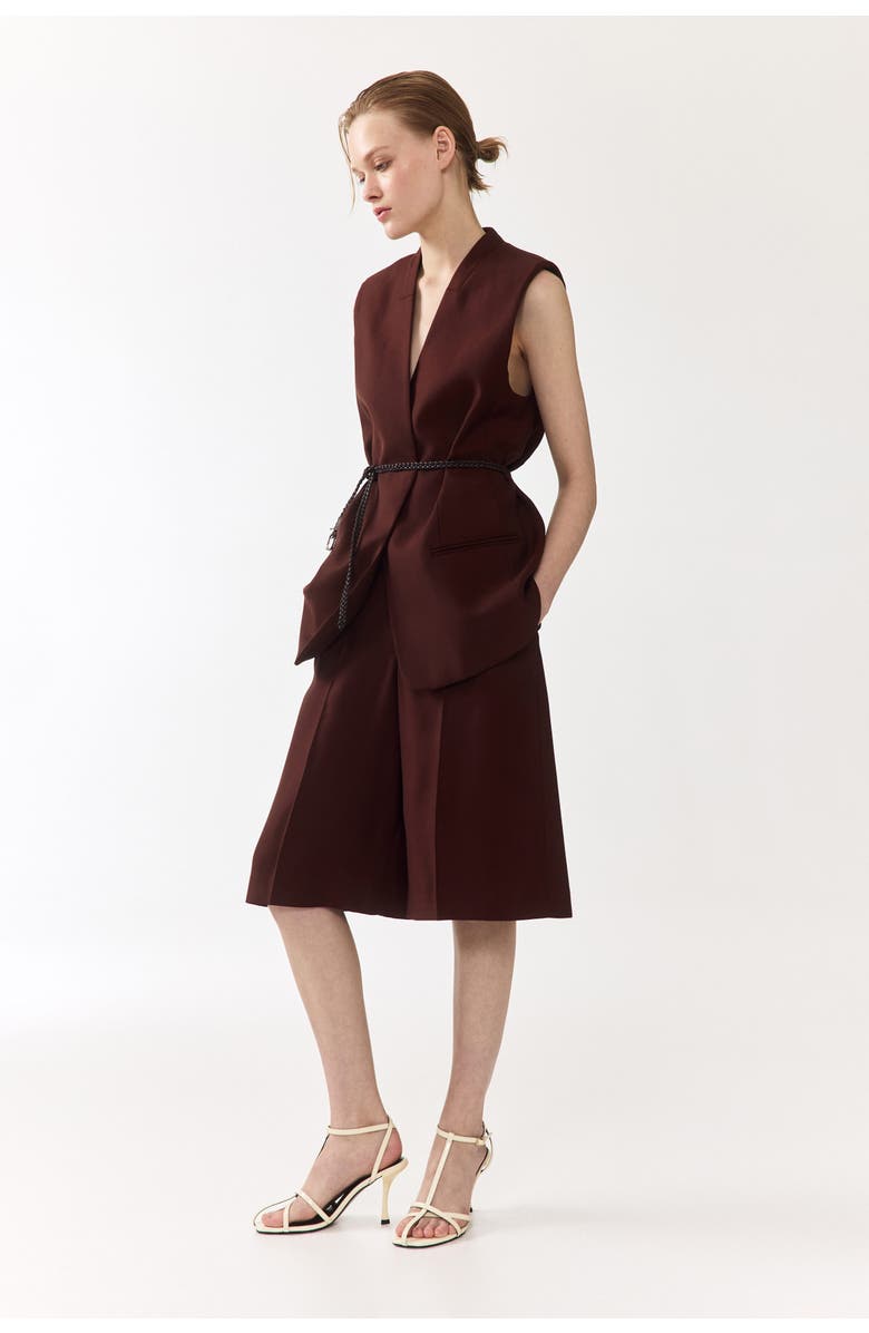 H&M Belted Waistcoat, Alternate, color, Dark Brown