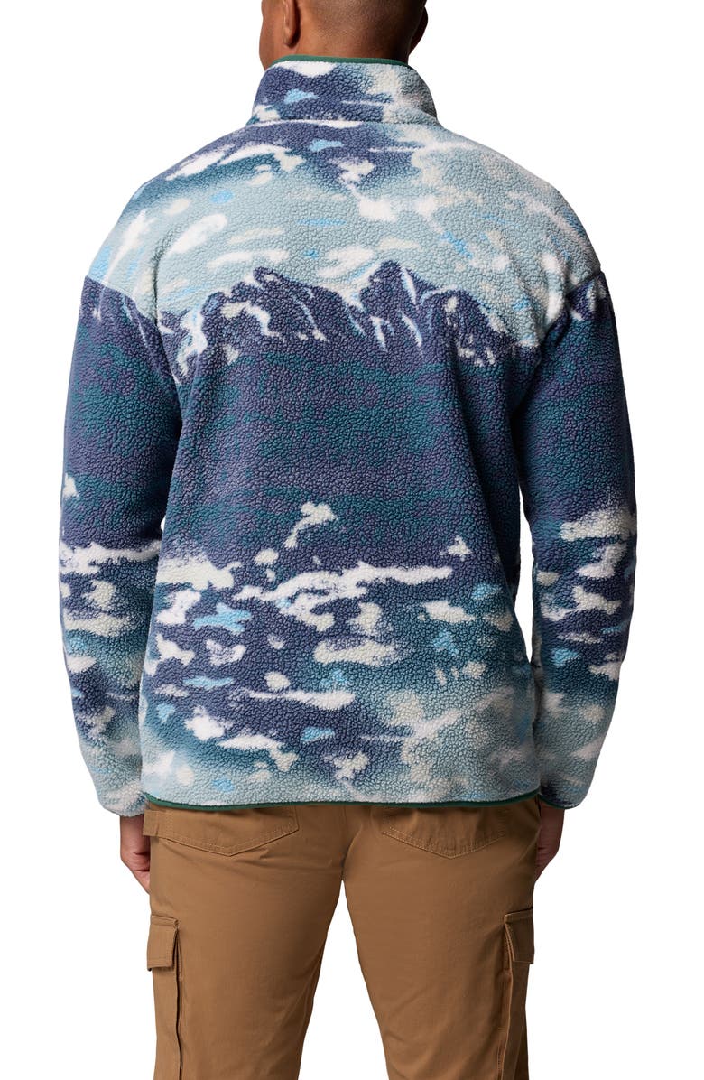 Columbia Helvetia II Print Fleece Pullover, Alternate, color, Crushed Blue Sisters