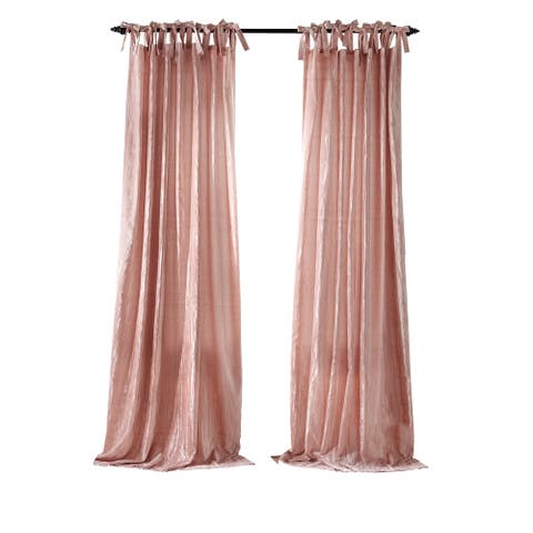 Korena Tie-top Crushed Velvet Window Curtain