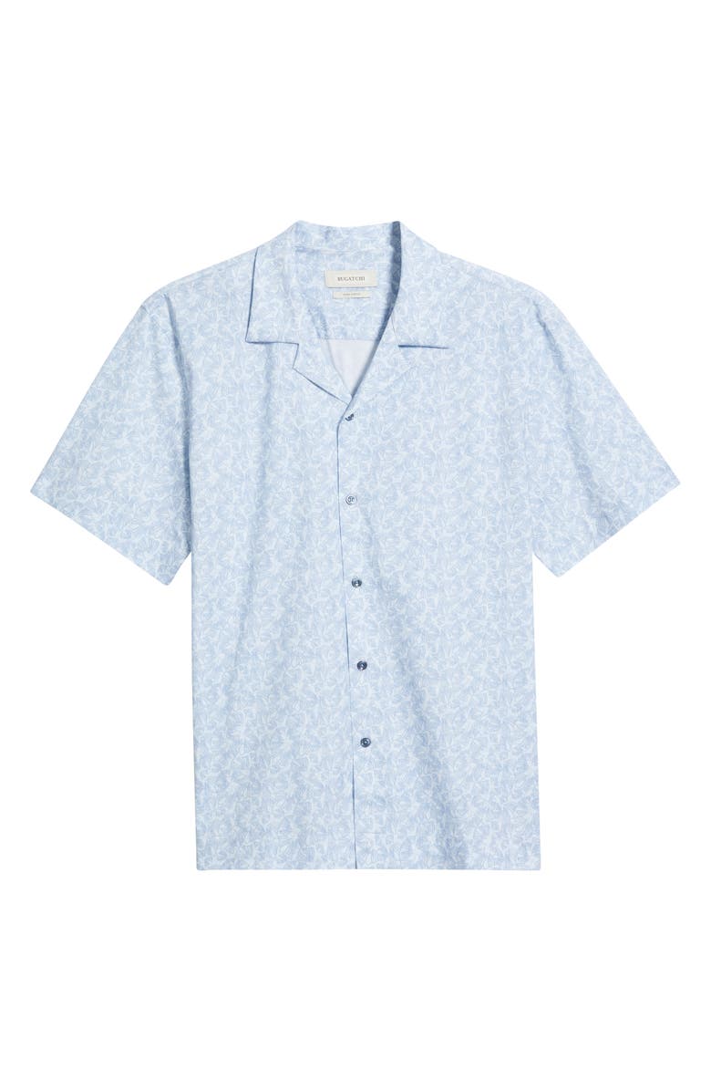 Bugatchi Cole OoohCotton<sup>®</sup> Floral Camp Shirt, Alternate, color, Air Blue