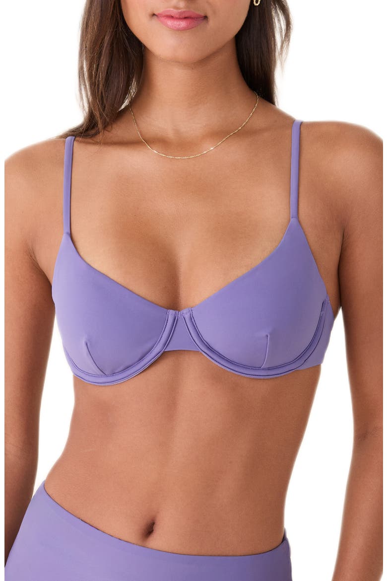 The Bermuda Underwire Bikini Top, Main, color, AMETHYST