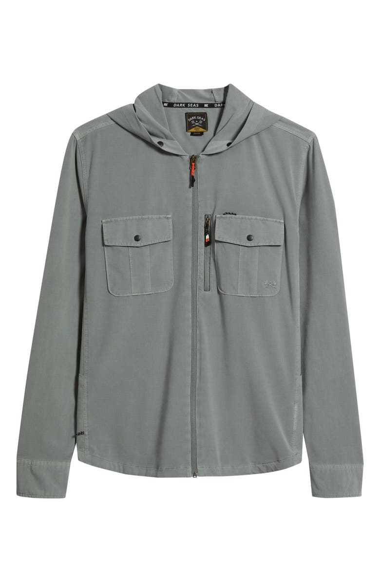 DARK SEAS Albright UV Hooded Fishing Shirt, Alternate, color, Grey