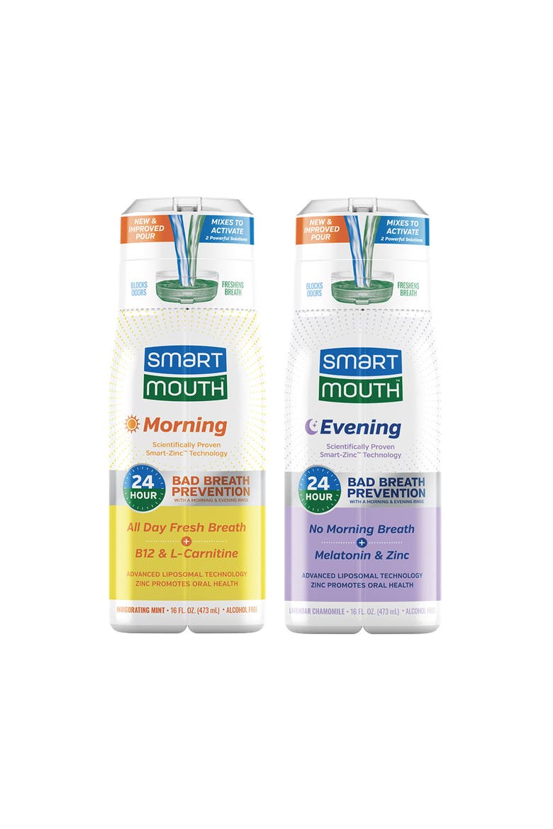 Advanced Liposomal Morning Evening Mouthwash Bundle Alcohol Free 16 fl oz Each, Main, color, Mint and Lavender