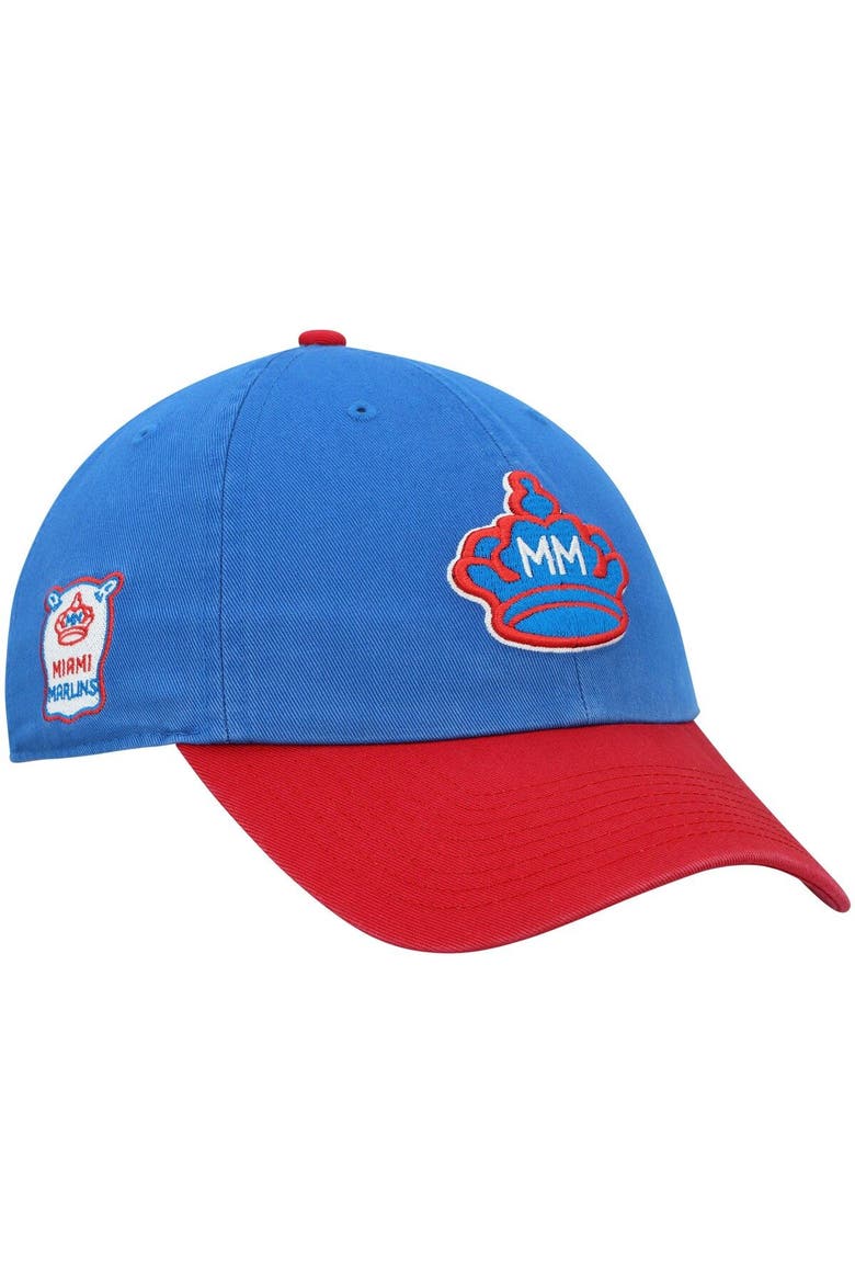Men's '47 Blue Miami Marlins City Connect Clean Up Adjustable Hat, Main, color, Blue