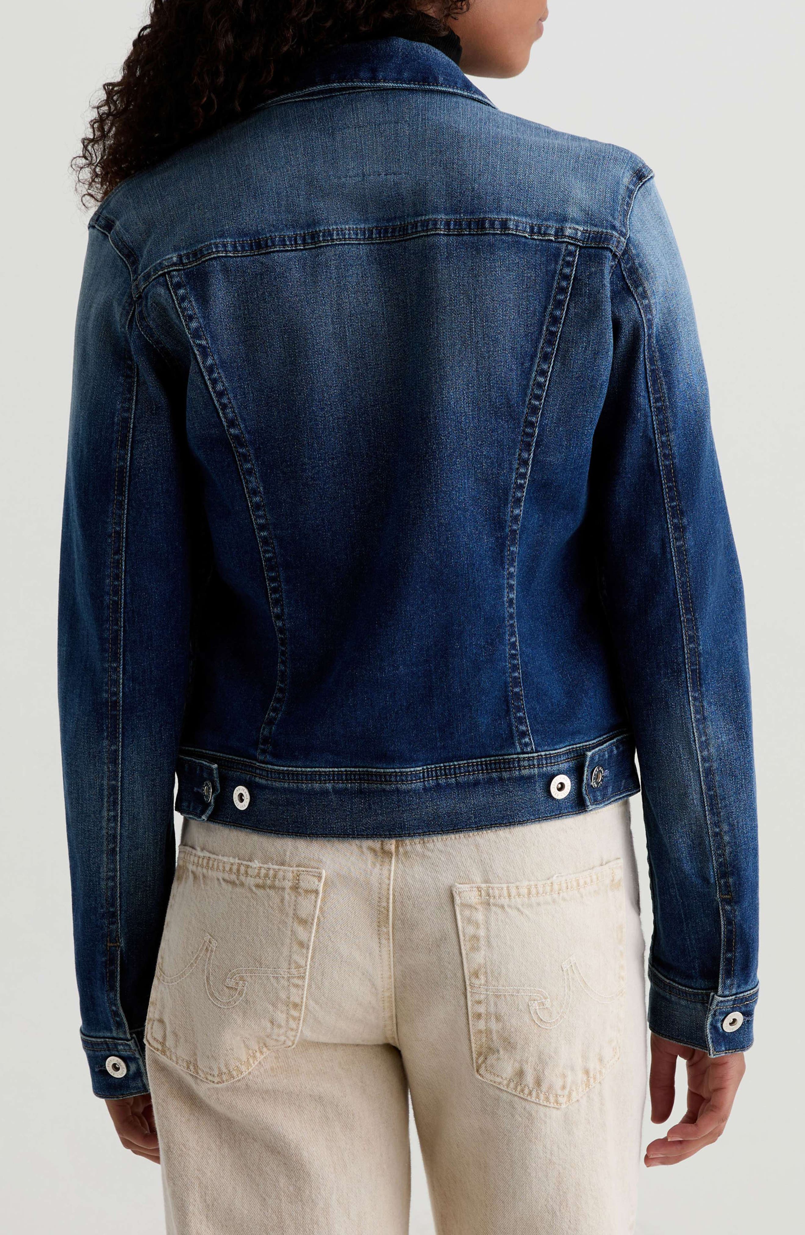 Robyn Crop Stretch Denim Jacket - image 2
