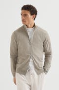 Brunello Cucinelli Cashmere high-neck cardigan with zipper