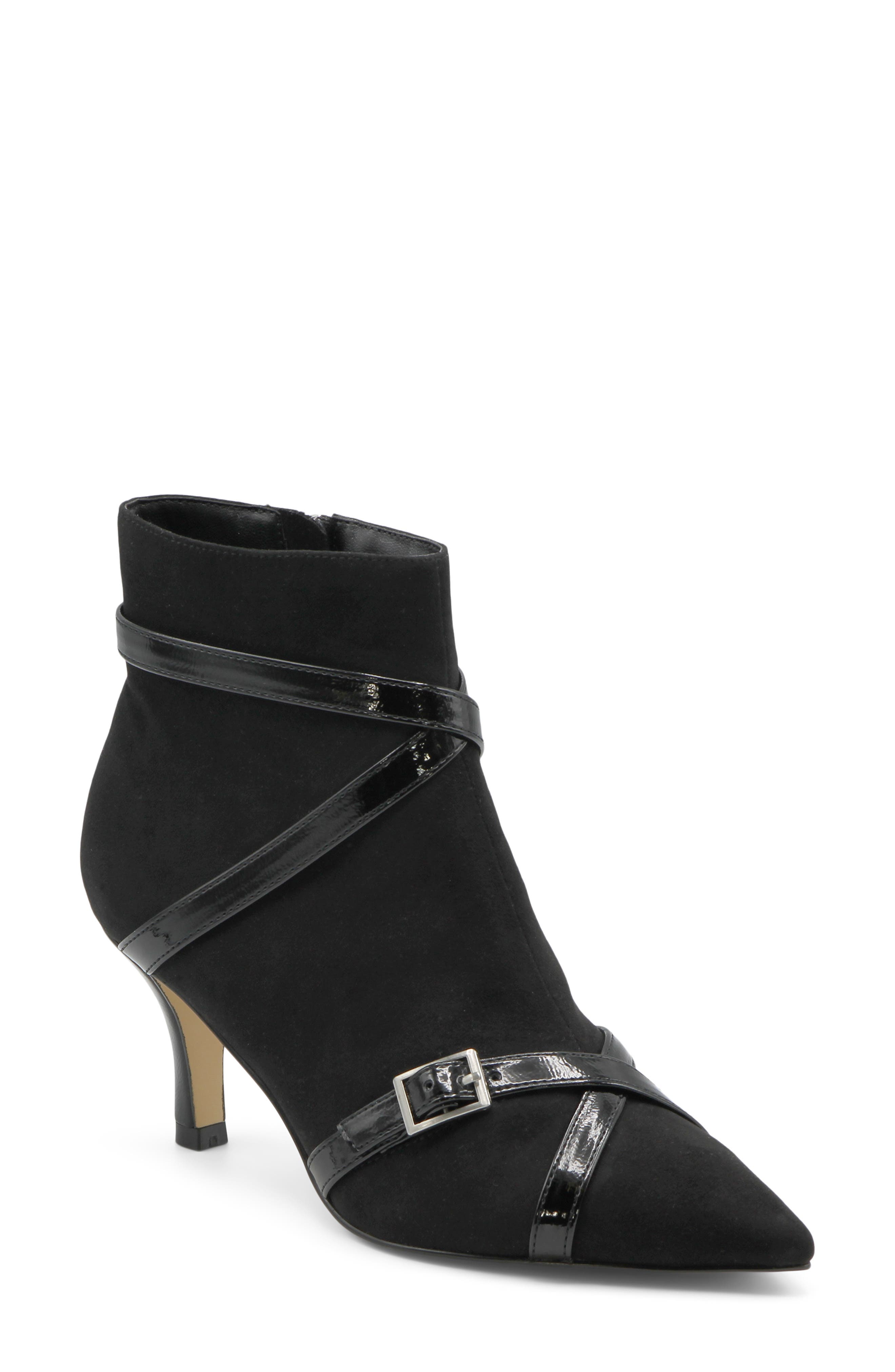 Charles by Charles David Annie Buckle Strap Bootie, Main, color, Black