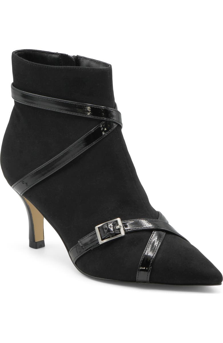 Charles by Charles David Annie Buckle Strap Bootie, Main, color, Black