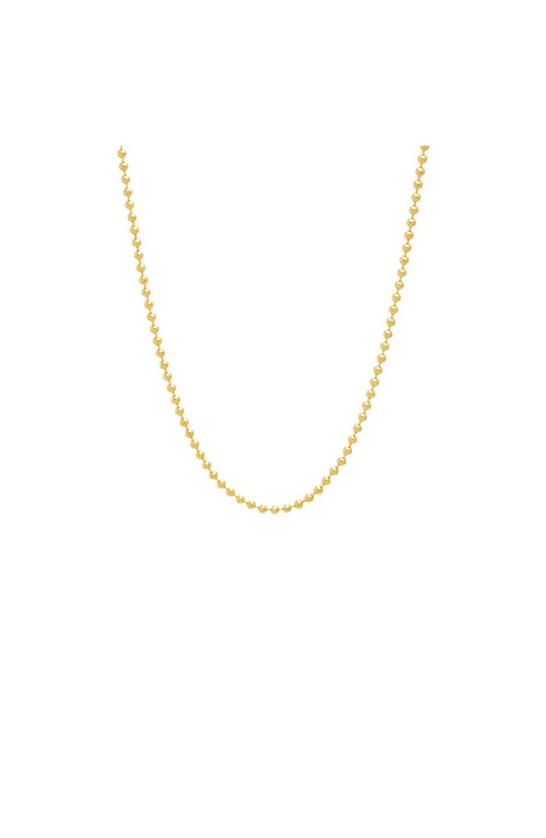 BY ADINA EDEN Chunky Beaded Ball Chain Necklace, Main, color, Gold - 22 Inch