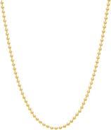 BY ADINA EDEN Chunky Beaded Ball Chain Necklace