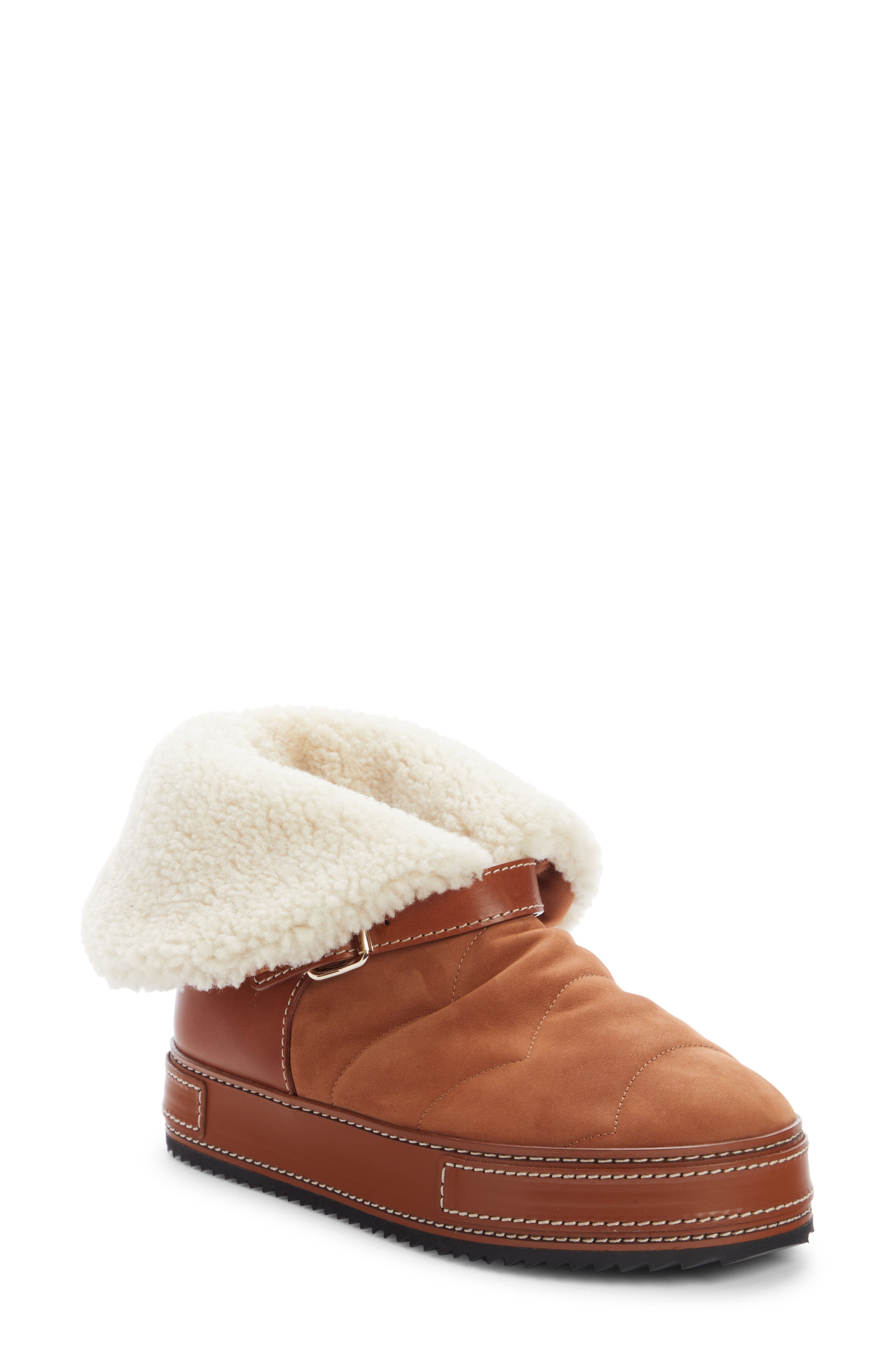 Chloé Maxie Genuine Shearling Bootie, Main, color, 