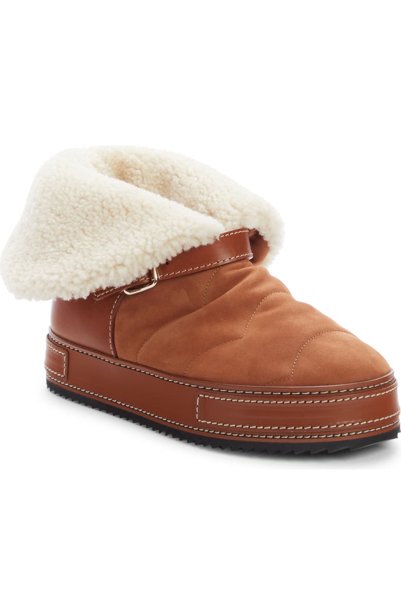 Chloé Maxie Genuine Shearling Bootie, Main, color,