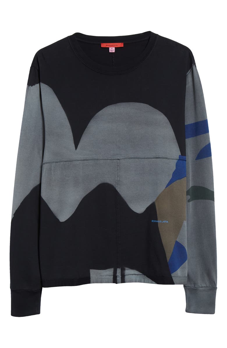 Eckhaus Latta Lapped Long Sleeve T-Shirt, Alternate, color, 