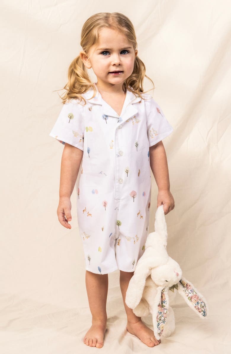 Petite Plume Easter Gardens Short Pajama Romper, Alternate, color,