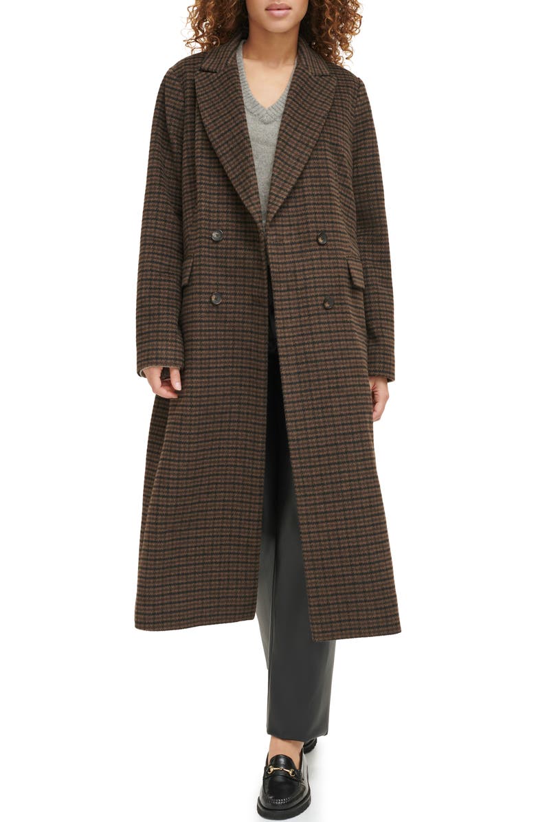 Levi's<sup>®</sup> Houndstooth Check Double Breasted Long Coat, Alternate, color, 