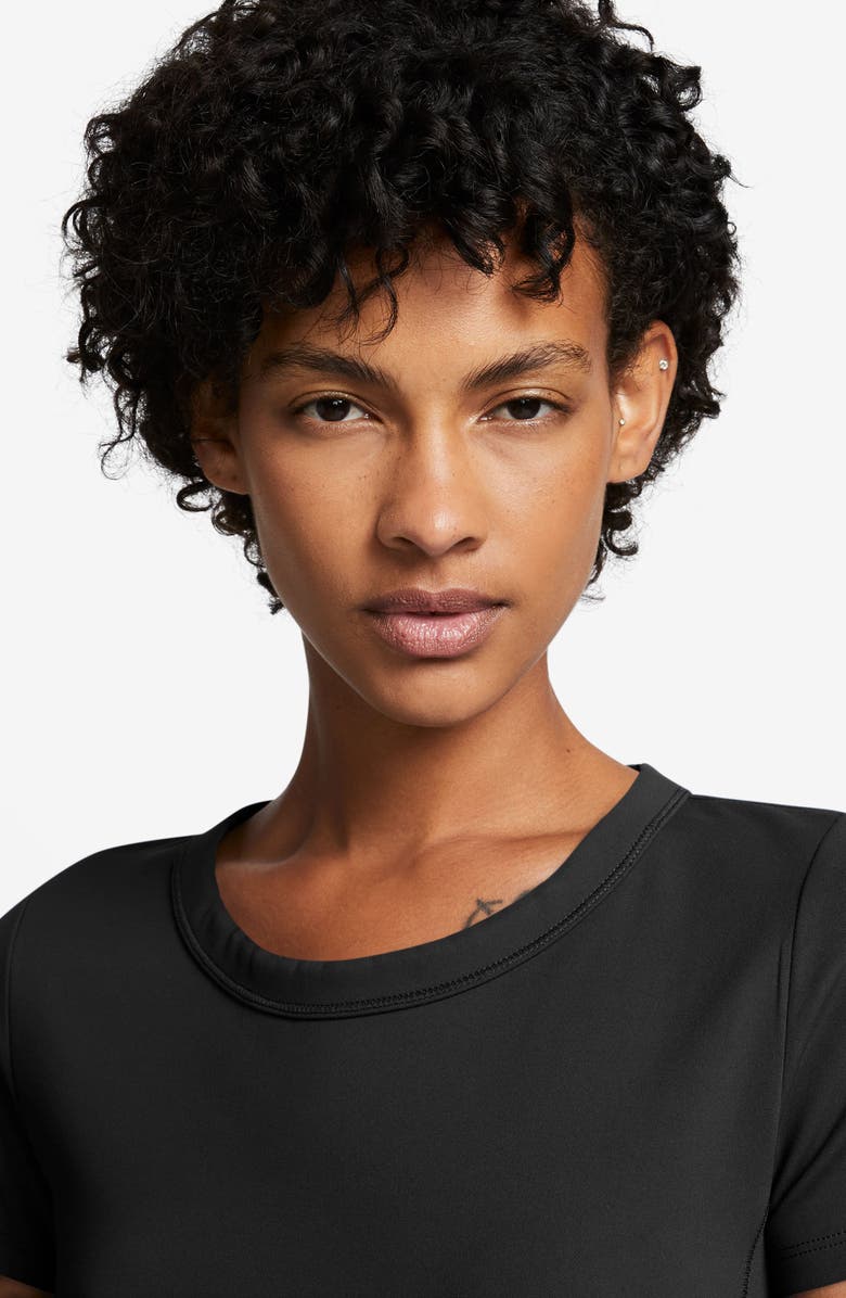 Nike Phoenix Fleece Short Sleeve Crop Sweatshirt, Alternate, color, 