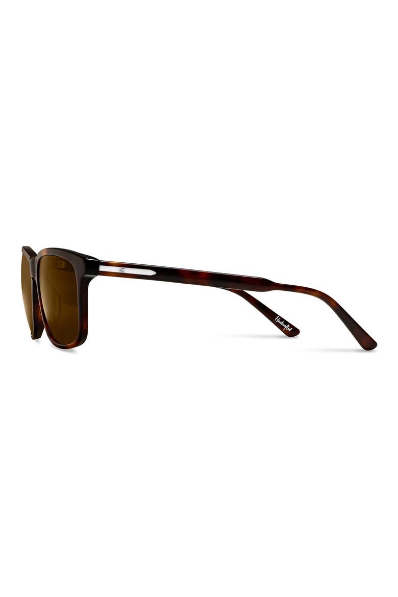 Presley 56mm Polarized Rectangle Sunglasses, Alternate, color, RYE TORTOISE BROWN
