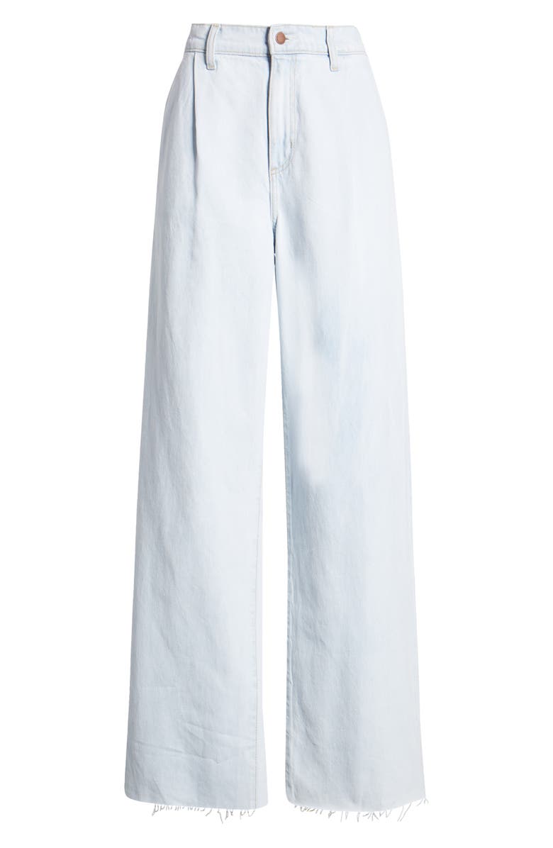 Nobody Denim Camille High Waist Fray Hem Wide Leg Jeans, Alternate, color, 